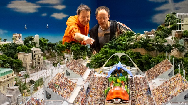 Freddy and Gerrit in the Rio de Janeiro section of Miniatur Wunderland